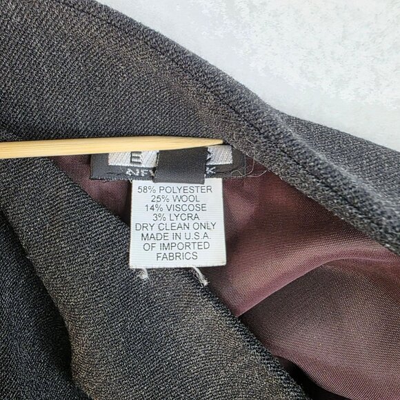 Epic New York Size 8 Charcoal Gray Wool Blend Pencil Skirt USA Girlboss New - Picture 6 of 8